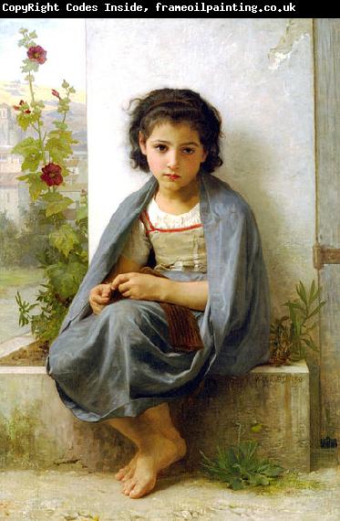 William-Adolphe Bouguereau The Little Knitter